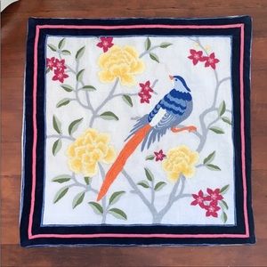 Williams Sonoma Home Sarita Handa Knit Floral and Bird Pillow Cover